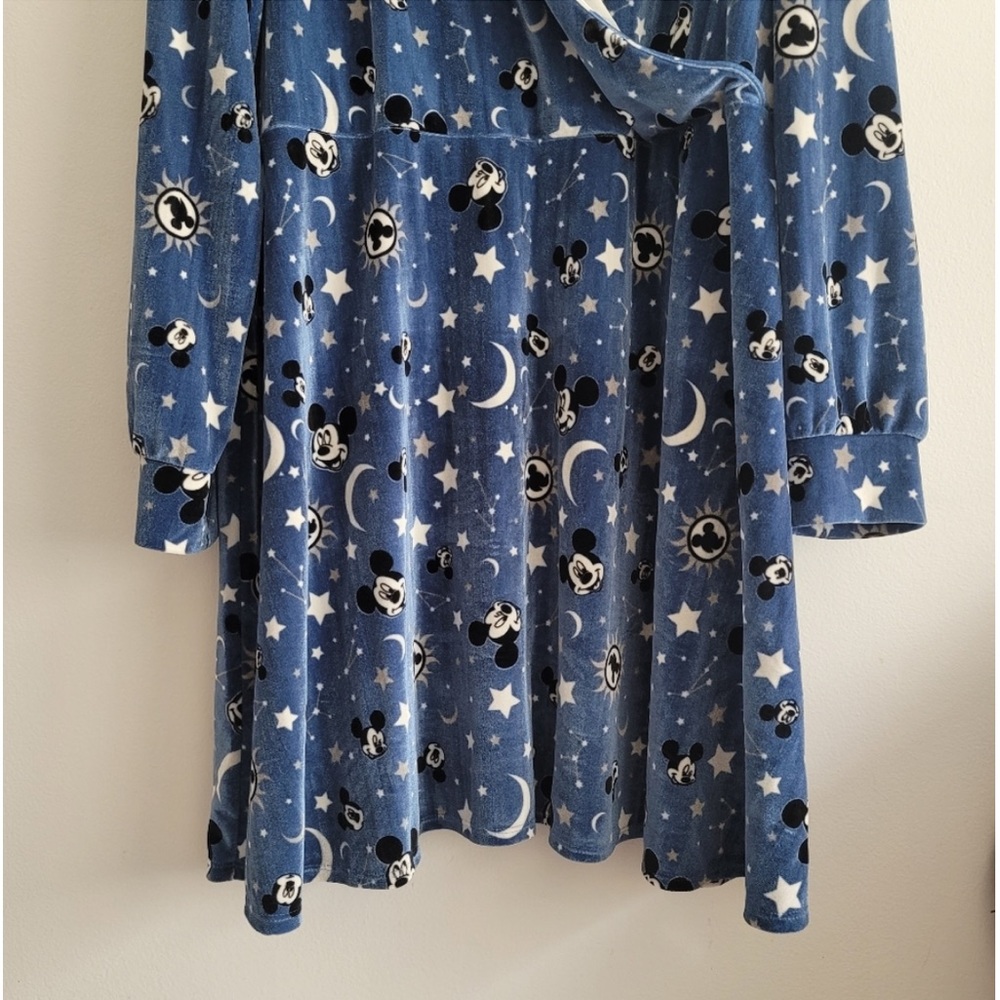 Hot Topic 5X Disney Mickey Mouse Constellation Velvet Dress Blue Surplice